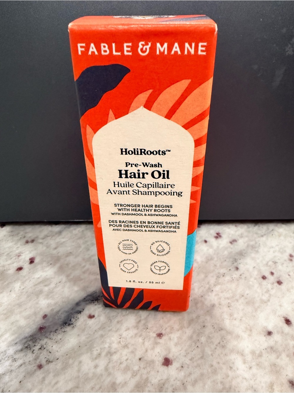 Fable & Mane HoliRoots Pre-Wash Hair Oil 1.8 oz Strengthening Treatment Sealed